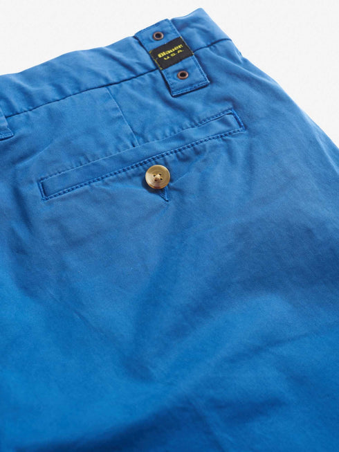 Bermuda Uomo 21SBLUP02243 in cotone Azzurro BLAUER- Francavilla Moda